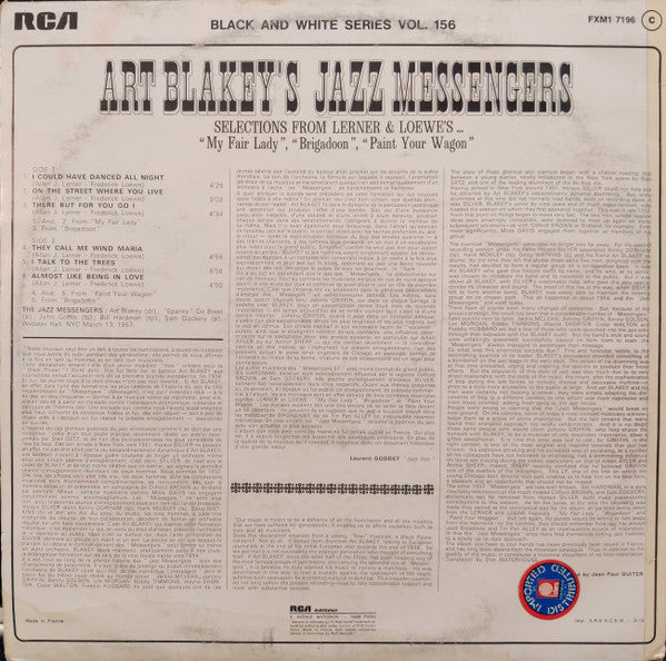 Art Blakey&#039;s Jazz Messengers ~ Selections From Lerner & Loewe&#039;s (Vinyl) - Djungel & Jazz