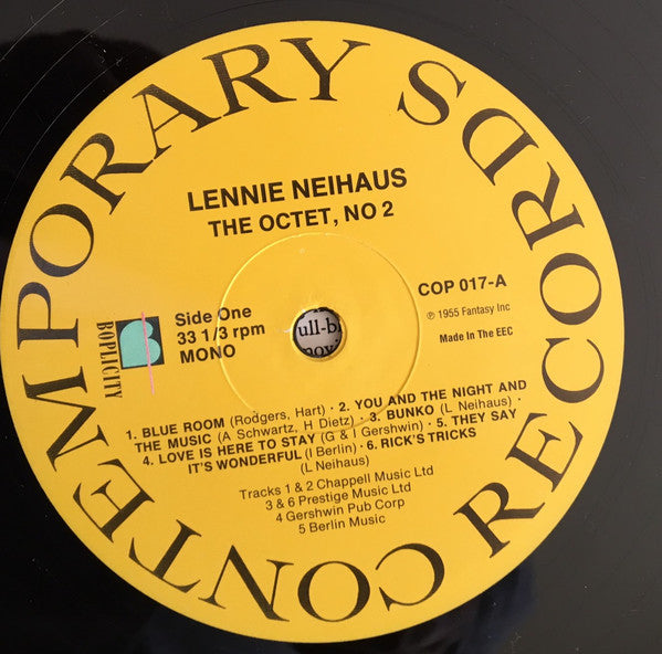 Lennie Niehaus ~ Vol. 3: The Octet, No. 2 (Vinyl) - Djungel & Jazz