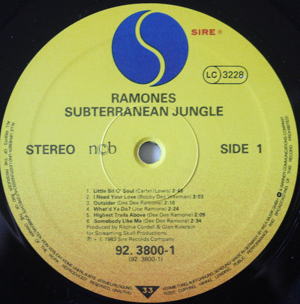 Ramones ~ Subterranean Jungle (Vinyl) - Djungel & Jazz