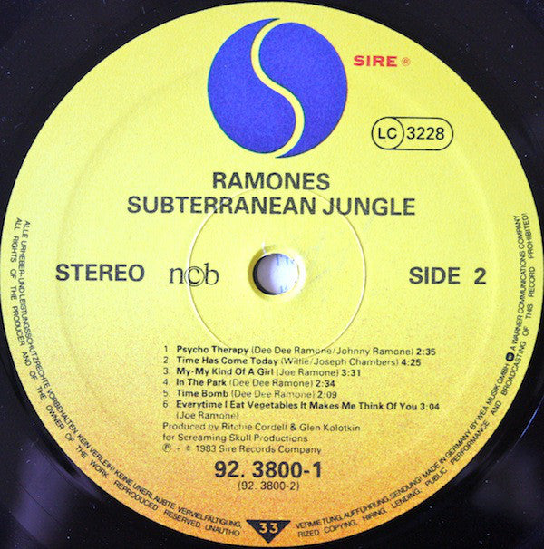 Ramones ~ Subterranean Jungle (Vinyl) - Djungel & Jazz