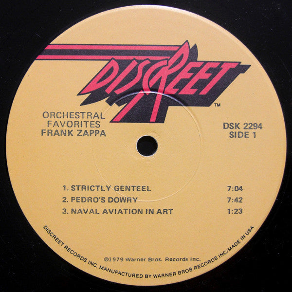 Frank Zappa ~ Orchestral Favorites (Vinyl) - Djungel & Jazz
