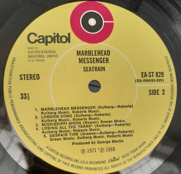 Seatrain ~ The Marblehead Messenger (Vinyl) - Djungel & Jazz