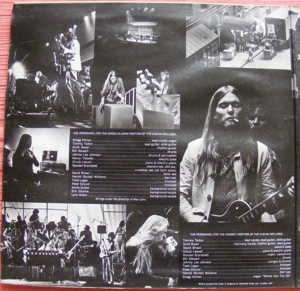 Gregg Allman With His Special Guests Cowboy / Boyer & Talton ~ The Gregg Allman Tour (Vinyl) - Djungel & Jazz