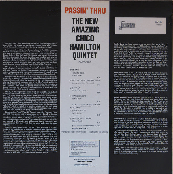 The New Amazing Chico Hamilton Quintet ~ Passin&#039; Thru (Vinyl) - Djungel & Jazz