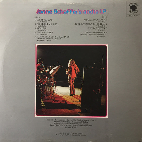 Janne Schaffer ~ Janne Schaffer's Andra LP (Vinyl) - Djungel & Jazz