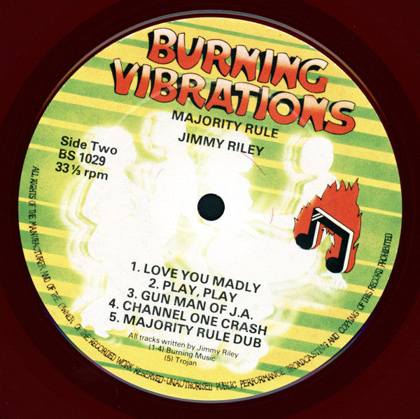 Jimmy Riley : Majority Rule (LP, Album, RP, Red)