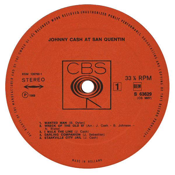 Johnny Cash ~ Johnny Cash At San Quentin (Vinyl) - Djungel & Jazz