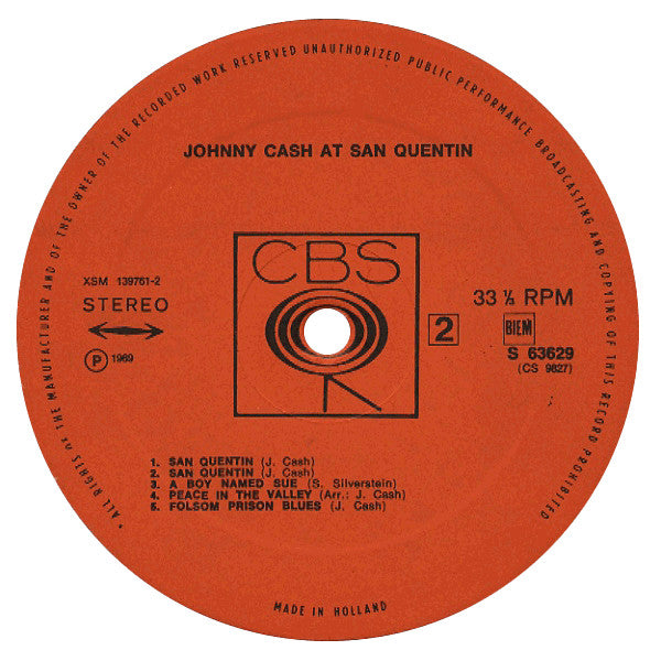 Johnny Cash ~ Johnny Cash At San Quentin (Vinyl) - Djungel & Jazz