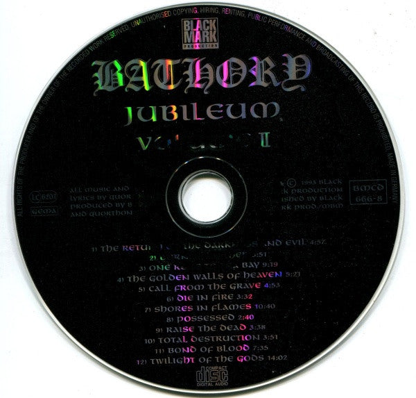Bathory ~ Jubileum Volume II (Vinyl) - Djungel & Jazz