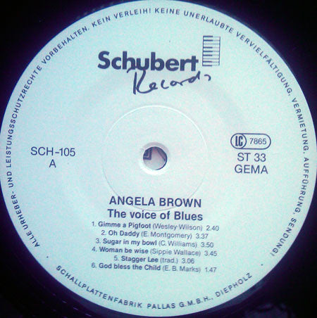 Angela Brown (6) : The Voice Of Blues (LP, Album)