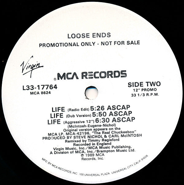 Loose Ends : Life (12", Promo)