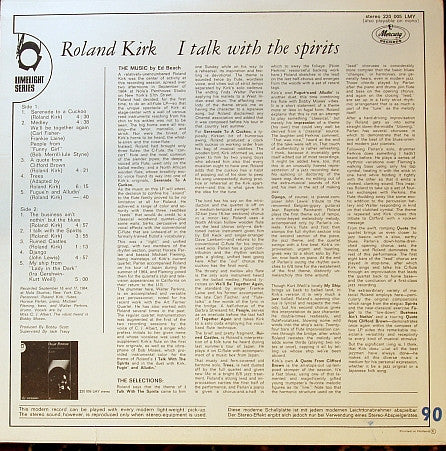Roland Kirk : I Talk With The Spirits (LP, Album, RE)