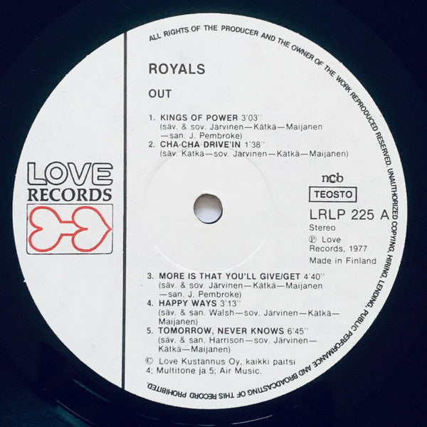 Royals ~ Out (Vinyl) - Djungel & Jazz