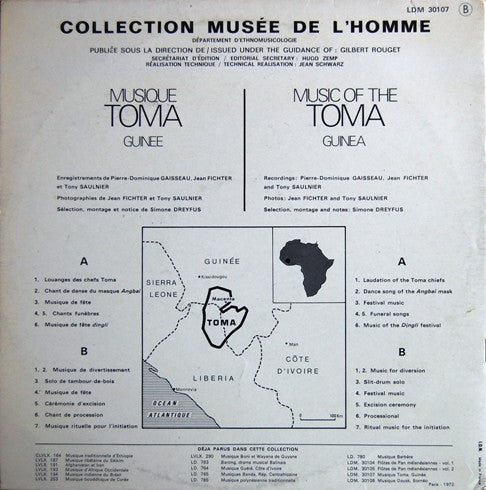 Toma (35) : Musique Toma, Guinée (LP, Album, RE, Gat)