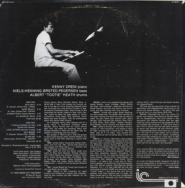 The Kenny Drew Trio ~ Dark Beauty (Vinyl) - Djungel & Jazz
