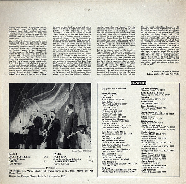 Art Blakey Et Les Jazz Messengers ~  Au Théâtre Des Champs-Élysées (Vinyl) - Djungel & Jazz