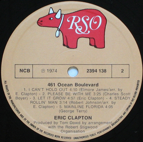 Eric Clapton ~ 461 Ocean Boulevard (Vinyl) - Djungel & Jazz