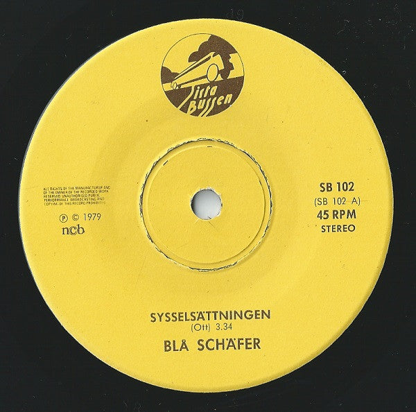 Blå Schäfer ~ Sysselsättningen (Vinyl) - Djungel & Jazz