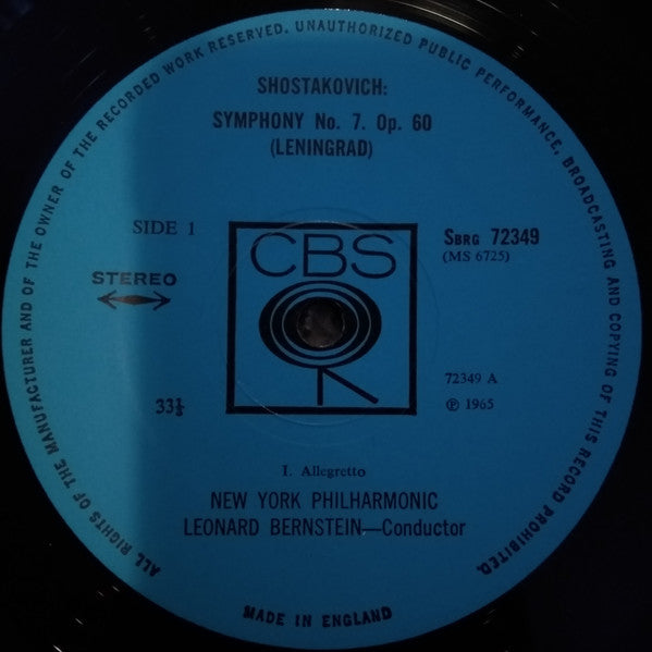 Shostakovich* - Bernstein*, New York Philharmonic : Leningrad Symphony No.7 / Piano Concerto No.1 (2xLP, Comp)