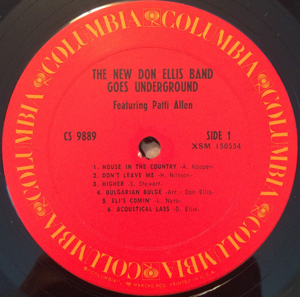The New Don Ellis Band Featuring: Patti Allen ~ The New Don Ellis Band Goes Underground (Vinyl) - Djungel & Jazz