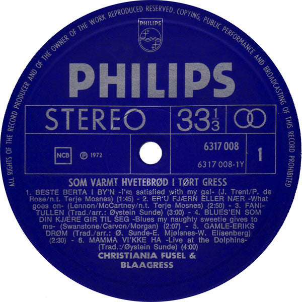 Christiania Fusel & Blaagress ~ Som Varmt Hvetebrød I Tørt Gress (Vinyl) - Djungel & Jazz