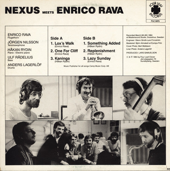 Nexus & Enrico Rava ~ Nexus Meets Enrico Rava (Vinyl) - Djungel & Jazz