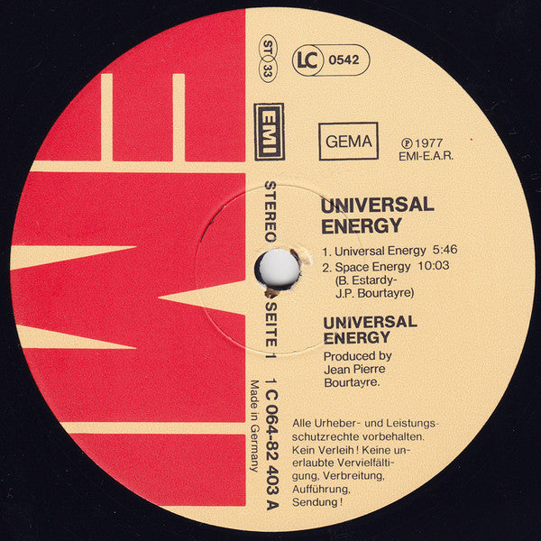 Universal Energy : Universal Energy (LP, Album)