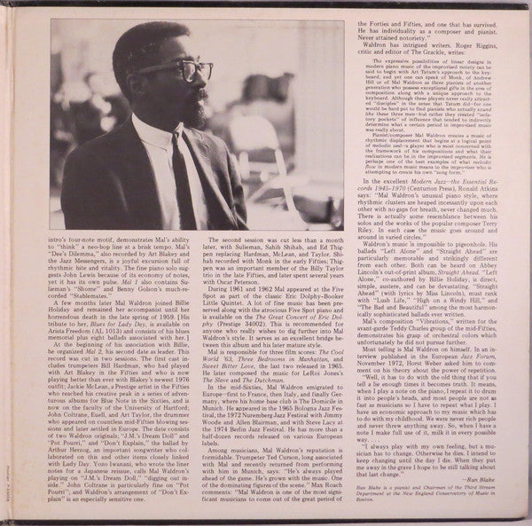 Mal Waldron ~ One And Two (Vinyl) - Djungel & Jazz