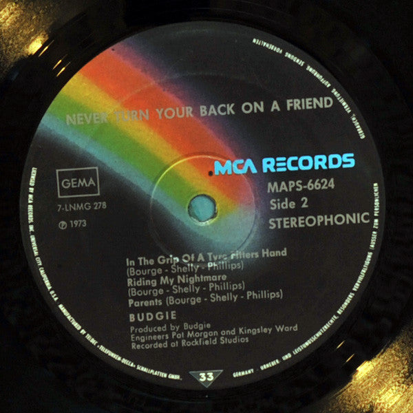 Budgie ~ Never Turn Your Back On A Friend (Vinyl) - Djungel & Jazz