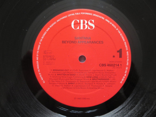 Santana ~ Beyond Appearances (Vinyl) - Djungel & Jazz