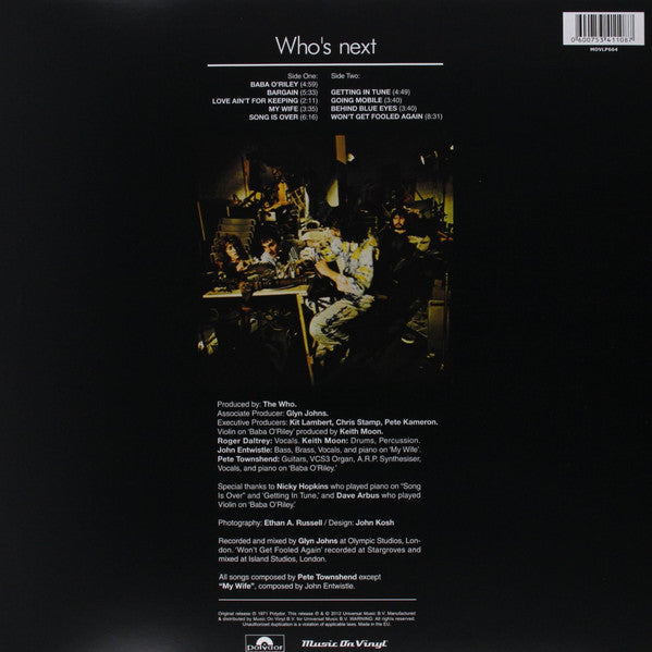 The Who ~ Who's Next (Vinyl) - Djungel & Jazz