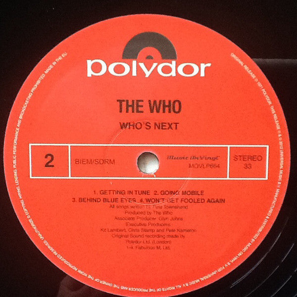 The Who ~ Who's Next (Vinyl) - Djungel & Jazz