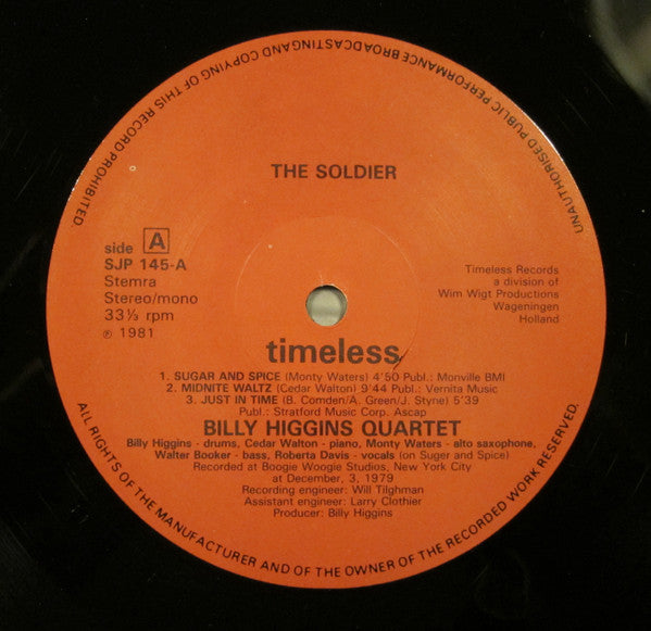 Billy Higgins ~ The Soldier (Vinyl) - Djungel & Jazz