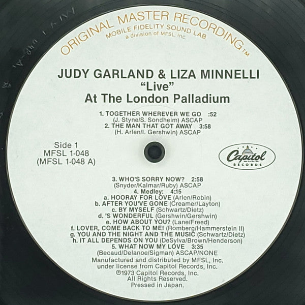 Judy Garland & Liza Minnelli ~ "Live" At The London Palladium (Vinyl) - Djungel & Jazz