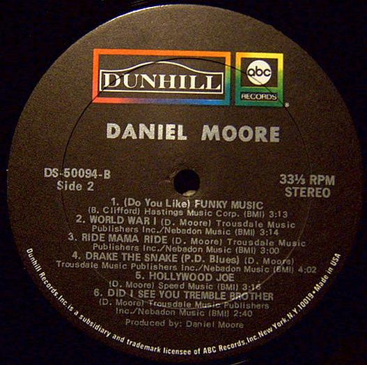 Daniel Moore ~ Daniel Moore (Vinyl) - Djungel & Jazz