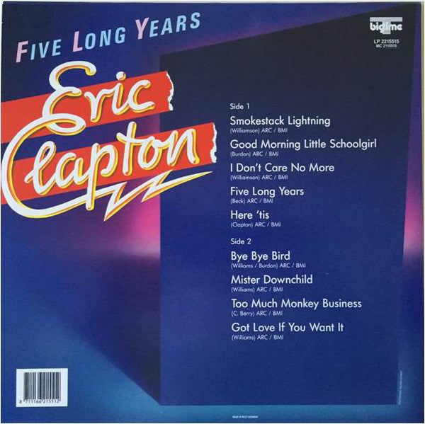 Eric Clapton ~ Five Long Years (Vinyl) - Djungel & Jazz