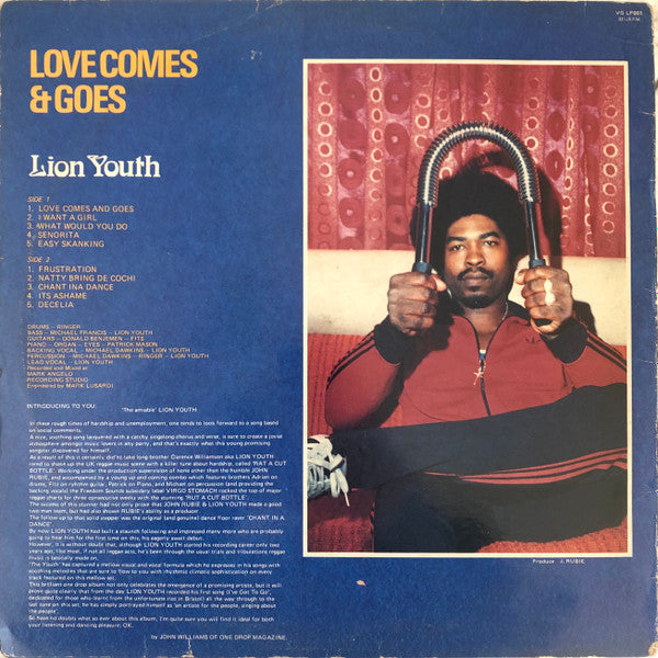 Lion Youth : Love Comes & Goes (LP)