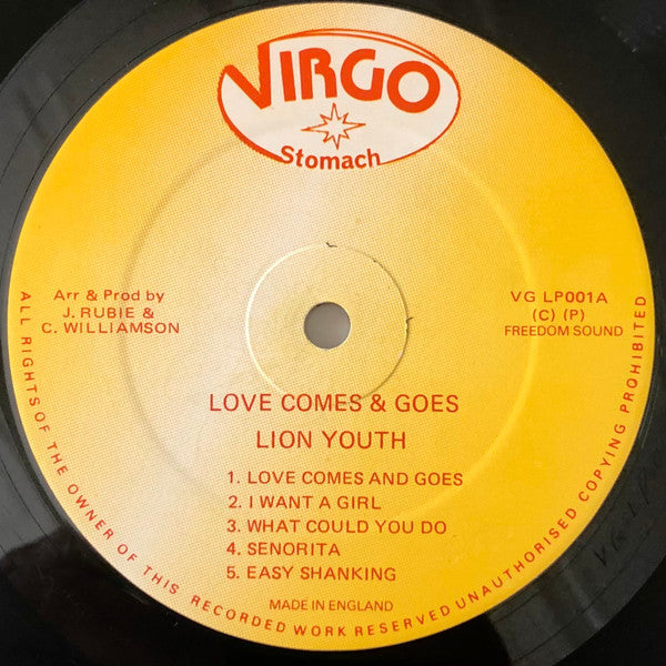 Lion Youth : Love Comes & Goes (LP)