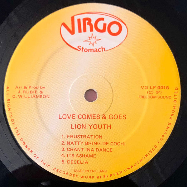 Lion Youth : Love Comes & Goes (LP)