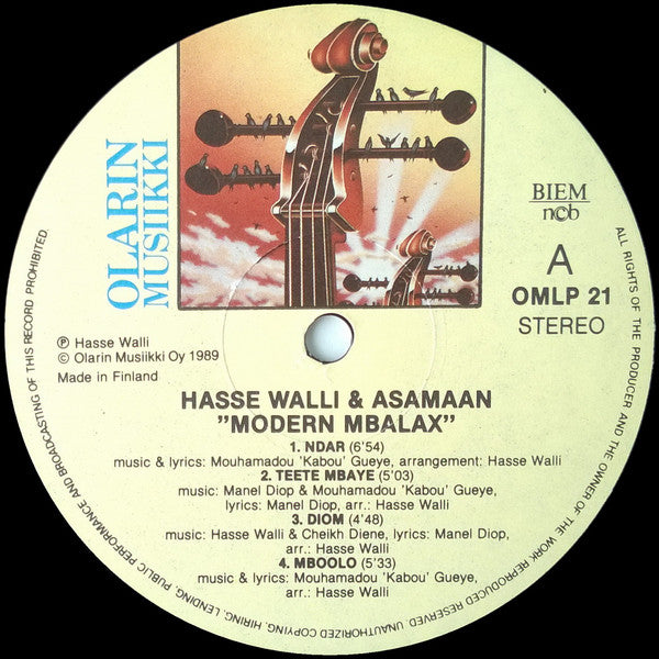 Hasse Walli & Asamaan ~ Modern Mbalax (Vinyl) - Djungel & Jazz