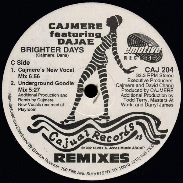 Cajmere Featuring Dajae ~ Brighter Days (Remixes) (Vinyl) - Djungel & Jazz