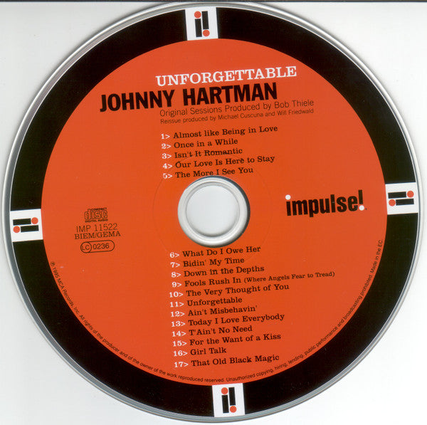 Johnny Hartman ~ Unforgettable (Vinyl) - Djungel & Jazz