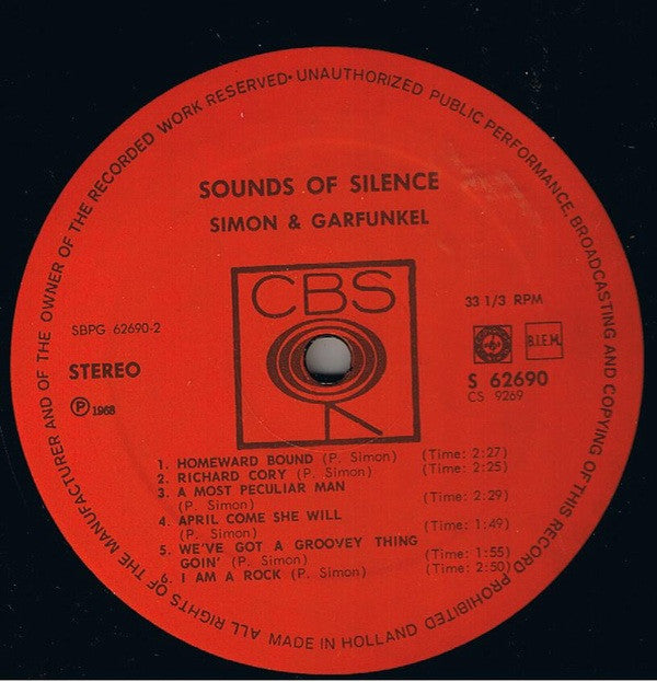 Simon & Garfunkel ~ Sounds Of Silence (Vinyl) - Djungel & Jazz