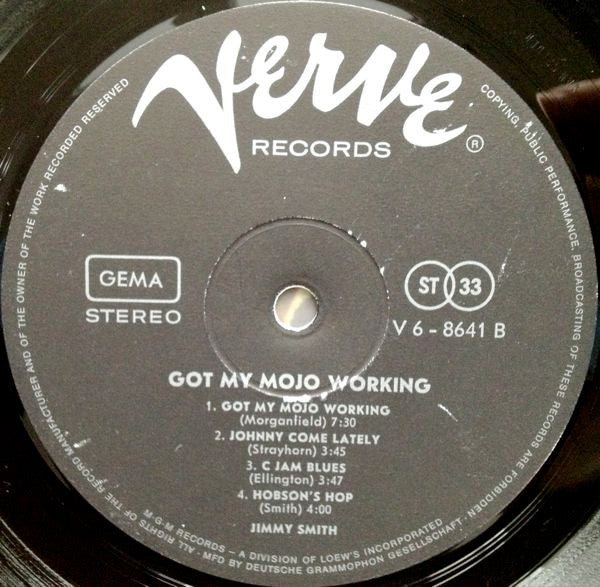 Jimmy Smith ~ Got My Mojo Workin' (Vinyl) - Djungel & Jazz
