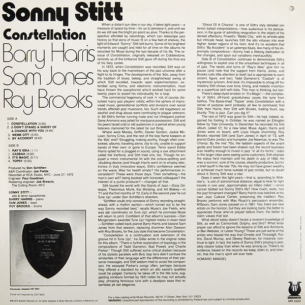 Sonny Stitt ~ Constellation (Vinyl) - Djungel & Jazz