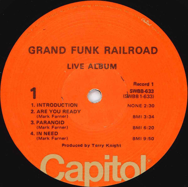 Grand Funk* : Live Album (2xLP, Album, RE, Win)