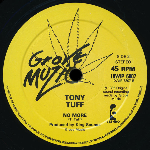Tony Tuff : Show On The Road / No More (10")