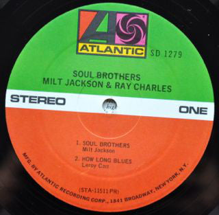 Milt Jackson & Ray Charles ~ Soul Brothers (Vinyl) - Djungel & Jazz