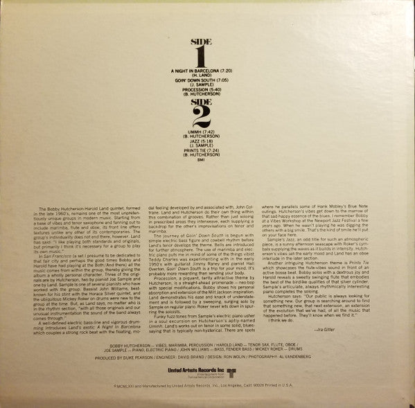 Bobby Hutcherson Featuring Harold Land ~ San Francisco (Vinyl) - Djungel & Jazz