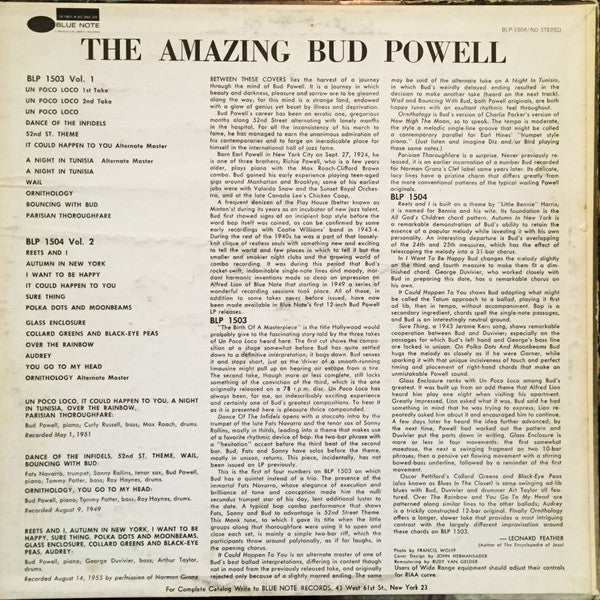 Bud Powell ~ The Amazing Bud Powell, Volume 2 (Vinyl) - Djungel & Jazz